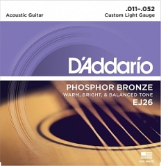 Струны для акустической гитары D'Addario EJ26 (USA) 11-52