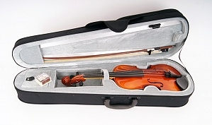 Комплект Скрипка Strunal 16W (160) размер 1/2 (2/4) Чехия + смычок Румыния + кейс + канифоль