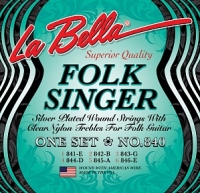 Струны для гитары La Bella 840 Folksinger (USA), наконечник "шарик"