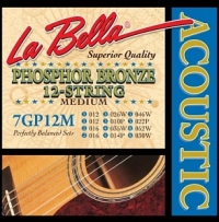 Струны La Bella 7GP12M Medium для 12 струнной гитары (USA) 12-52