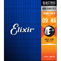 Струны для электрогитары Elixir 12027 NANOWEB Custom Light 9-46 (USA)
