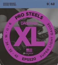 Струны для электрогитары D`Addario EPS520 XL ProSteels (USA) 9-42