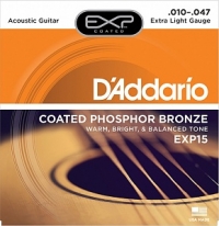 Струны для акустической гитары D'Addario EXP15 (USA) 10-47
