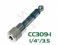 Переходник (разъем переходной) CC309-1 Soundking (6,35 х 3,5 мм) металл