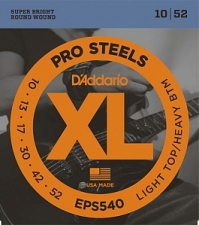 Струны для электрогитары D`Addario EPS540 XL ProSteels (USA) 10-52