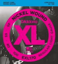 Струны для бас-гитары D'Addario EXL170 (USA), 45-100