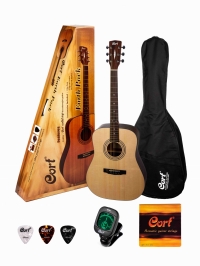 Гитара акустическая Cort EARTHPACK-OP Earth Series (в комплекте чехол, тюнер, запасные струны, медиаторы)