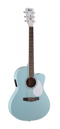 Гитара электро-акустическая Cort JADE1E-OP Jade Series (голубой матовый)